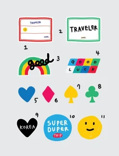11pcs Traveler's Sticker Set