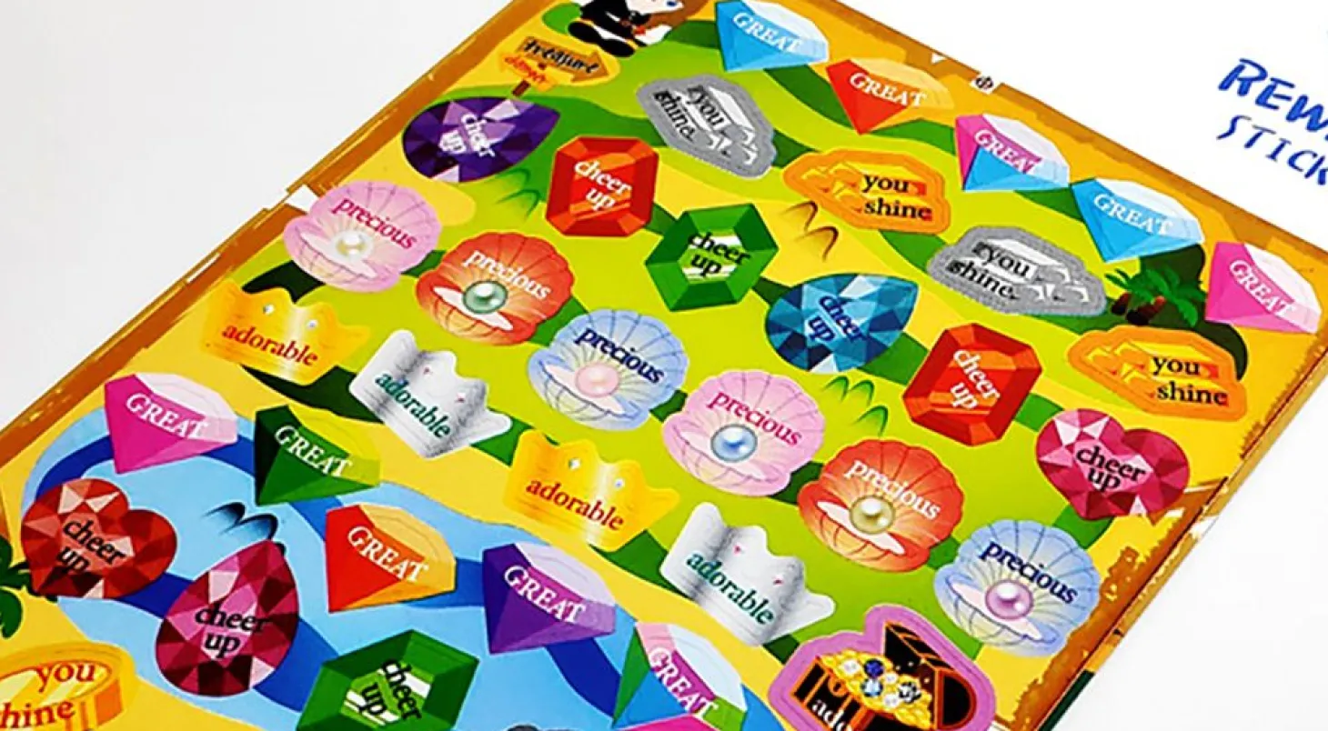 7pcs Treasure Reward Paper Sticker Set