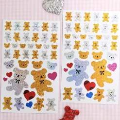 3pcs Twinkle Bears Hologram Sticker Set