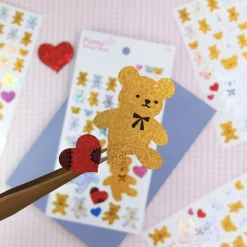 3pcs Twinkle Bears Hologram Sticker Set