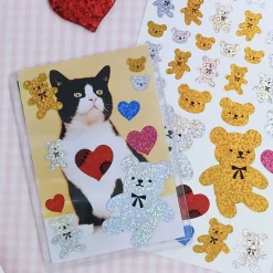 3pcs Twinkle Bears Hologram Sticker Set