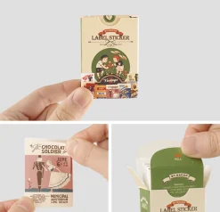 48pcs Vintage Label Sticker Set v2