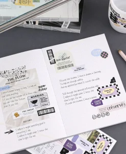 6pcs Vintage Removable Sticker Set