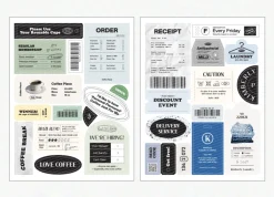 6pcs Vintage Removable Sticker Set