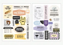 6pcs Vintage Removable Sticker Set