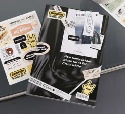 6pcs Vintage Removable Sticker Set