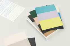 6pcs Vintage Typo Alphabet Sticker Set