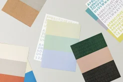 6pcs Vintage Typo Alphabet Sticker Set