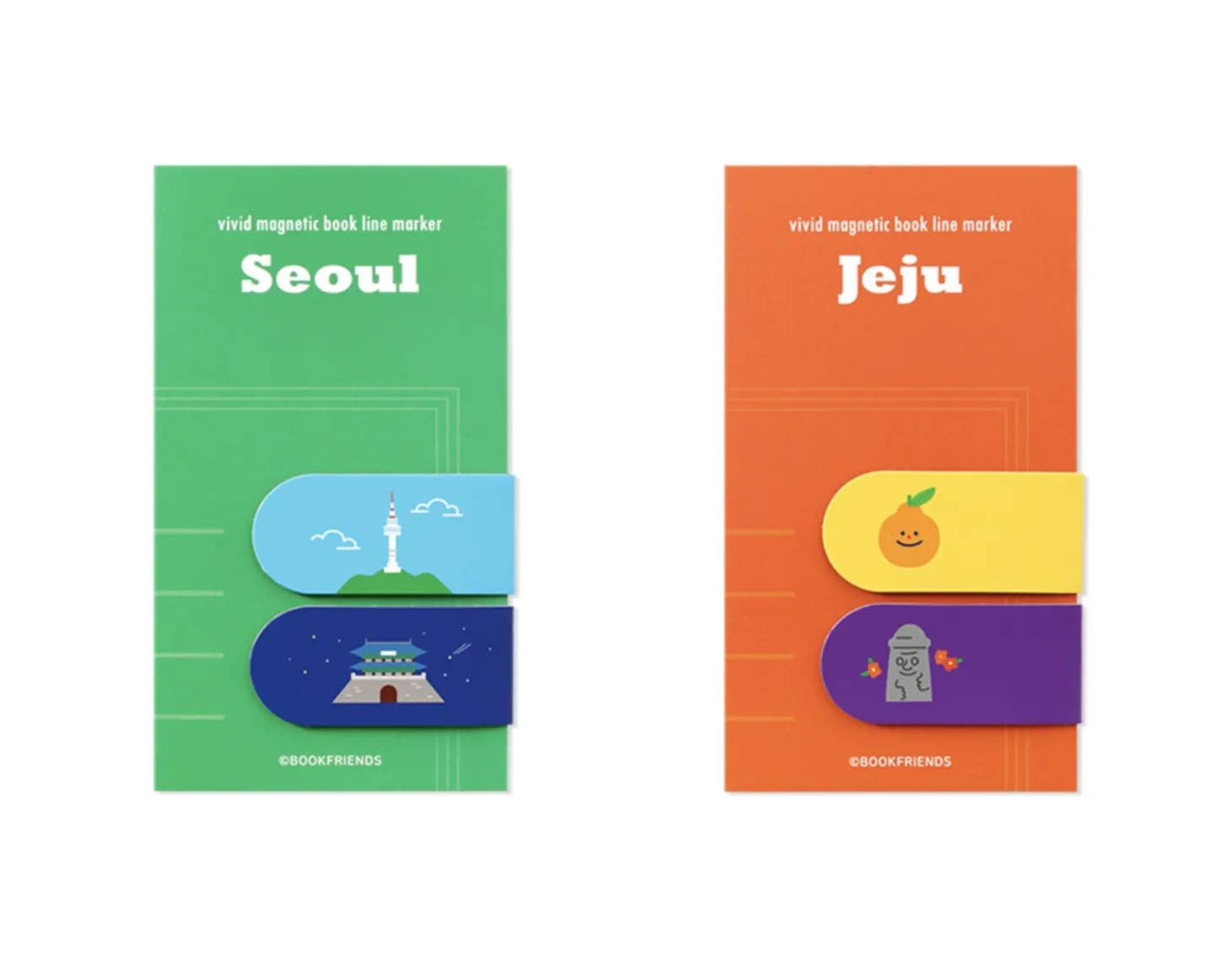 2pcs Vivid Magnetic Index Bookmark Set