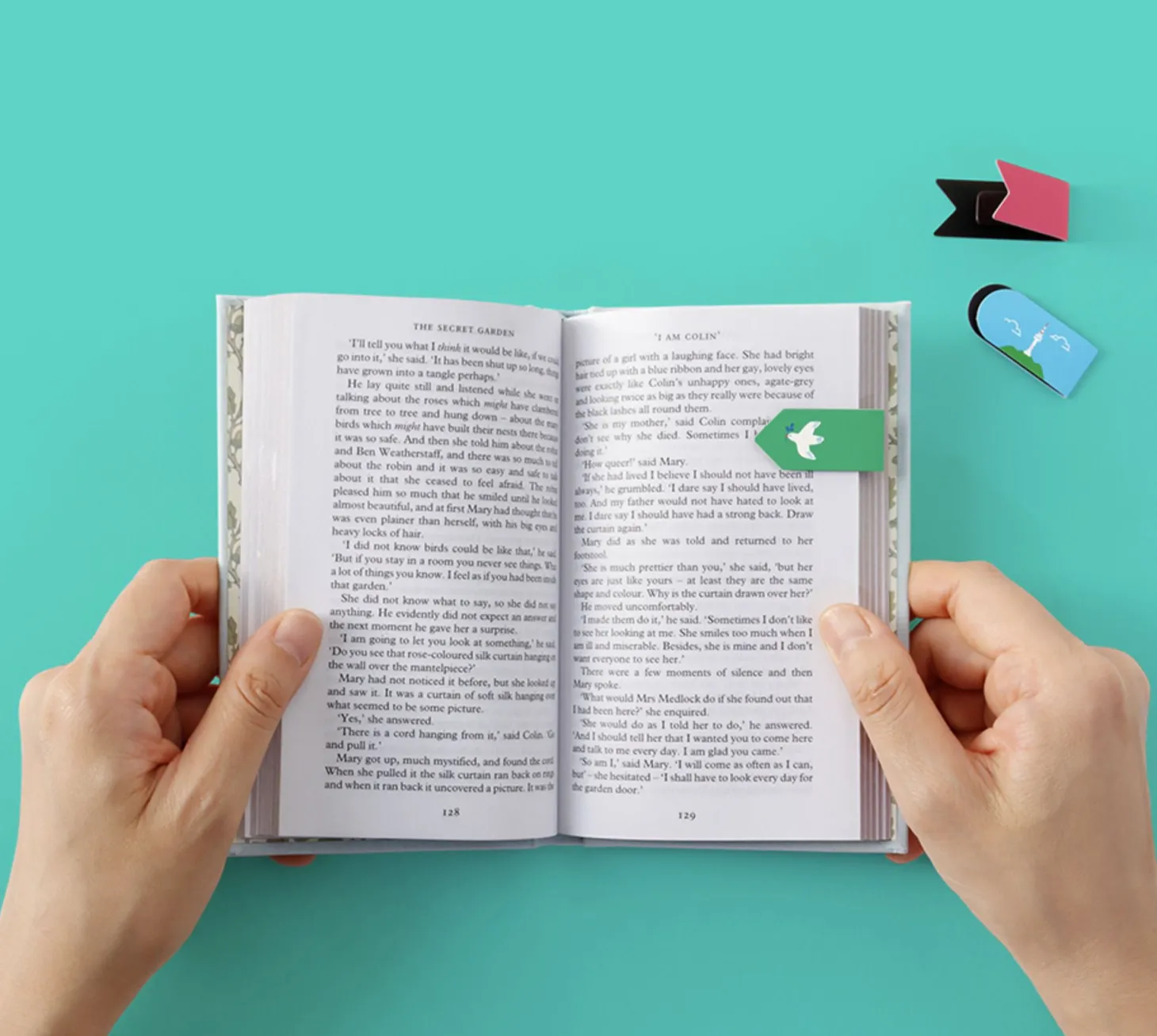 2pcs Vivid Magnetic Index Bookmark Set