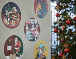 6pcs XL Christmas Removable Sticker Set