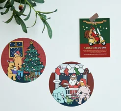 6pcs XL Christmas Removable Sticker Set