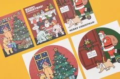 6pcs XL Christmas Removable Sticker Set