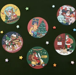 6pcs XL Christmas Removable Sticker Set
