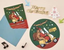 6pcs XL Christmas Removable Sticker Set