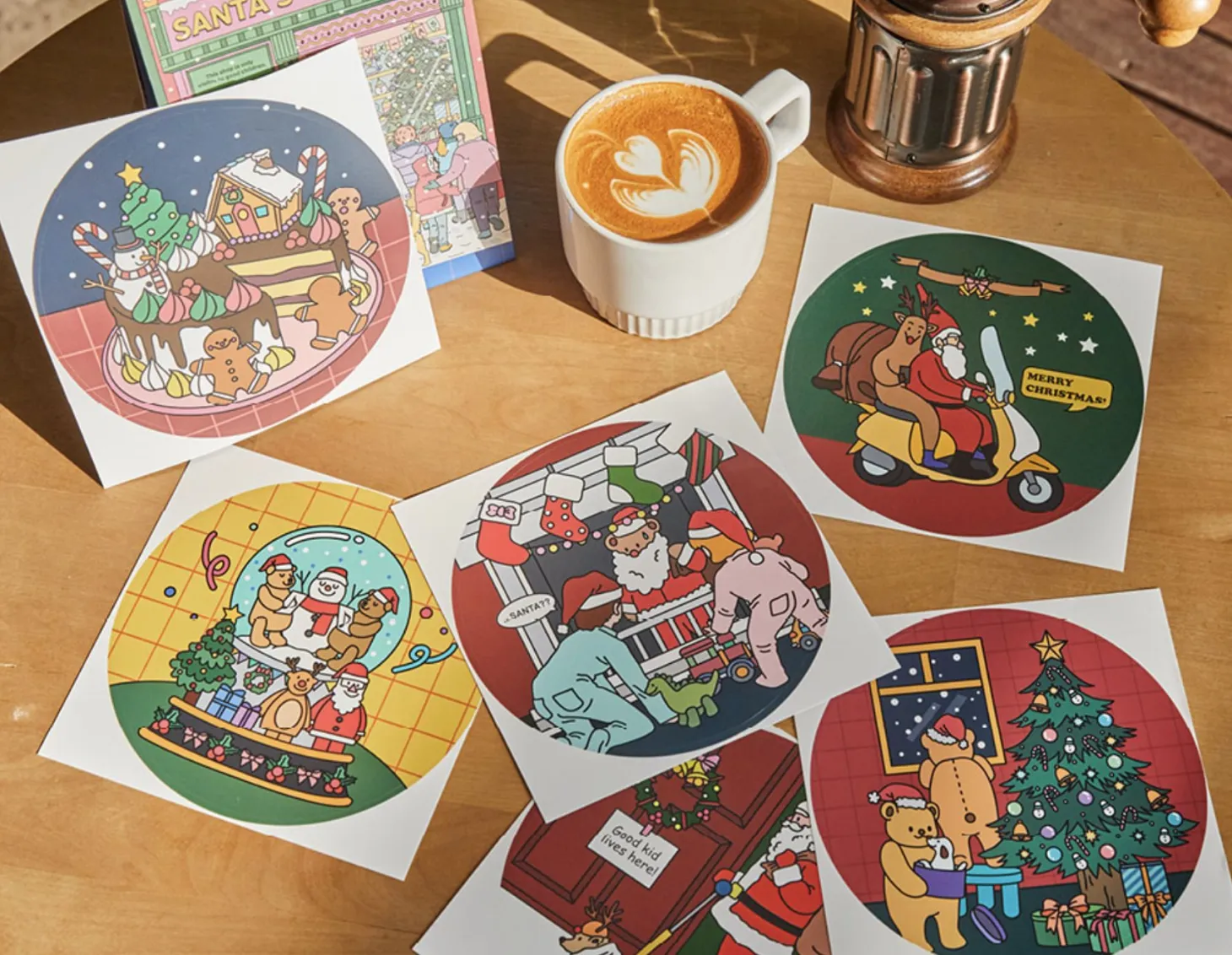 6pcs XL Christmas Removable Sticker Set