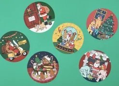 6pcs XL Christmas Removable Sticker Set