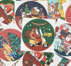 6pcs XL Christmas Removable Sticker Set