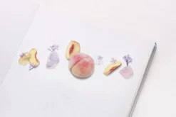 Peach Pressed Fruit Sticker