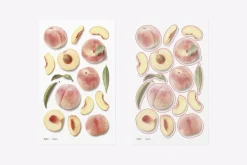 Peach Pressed Fruit Sticker
