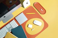 Pebble Vegan Leather Mouse Pad