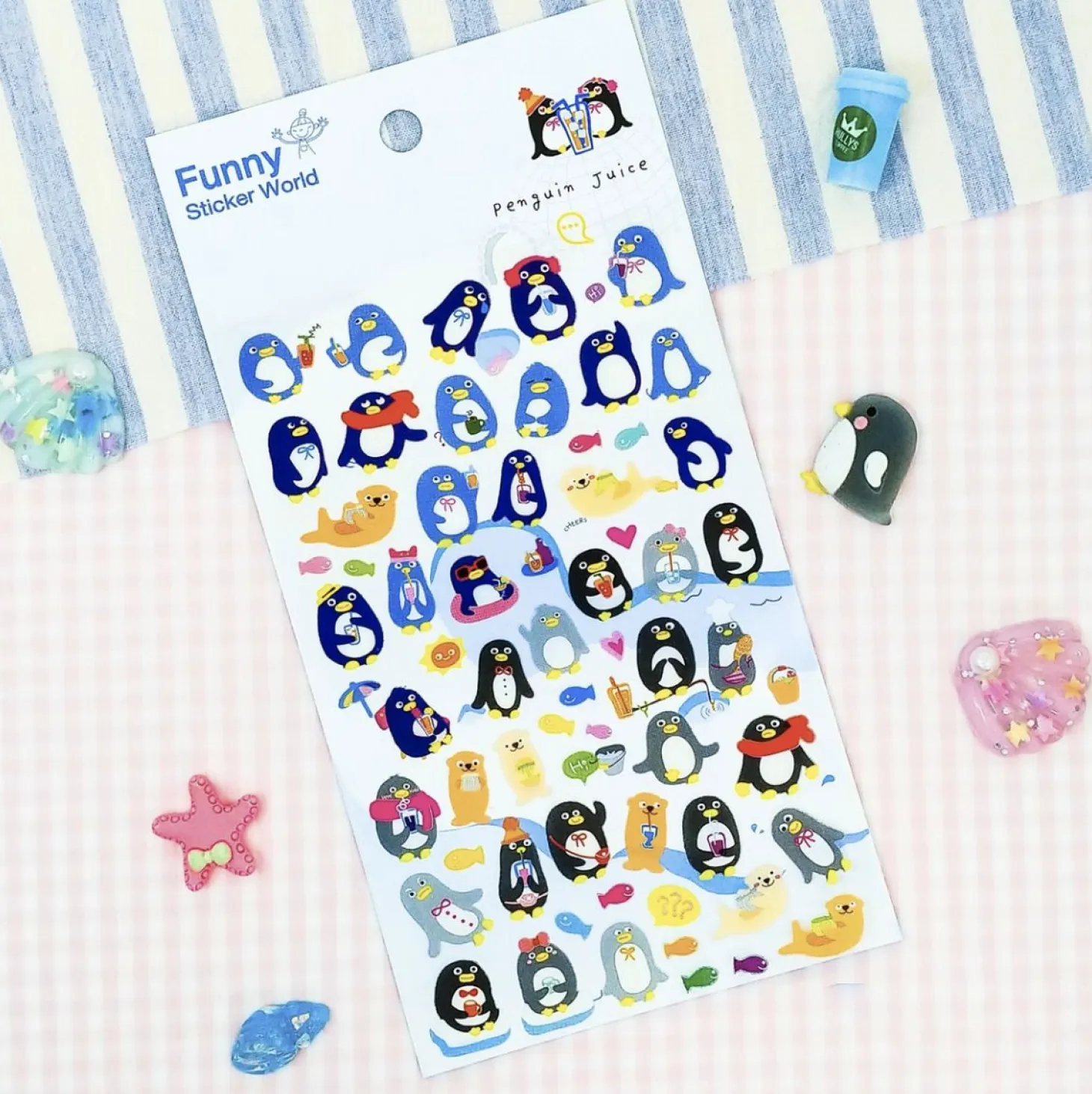 Penguin Juice Deco Sticker