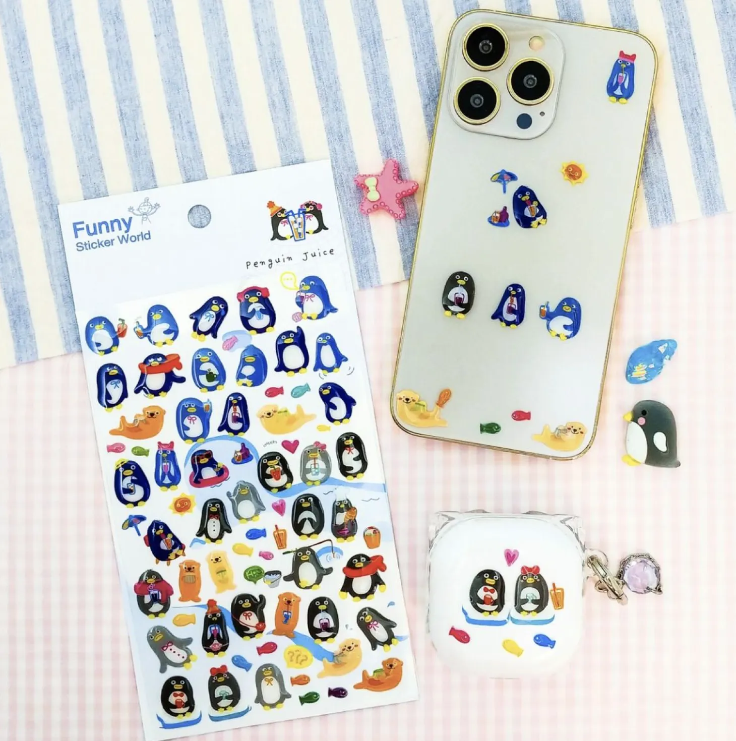 Penguin Juice Deco Sticker