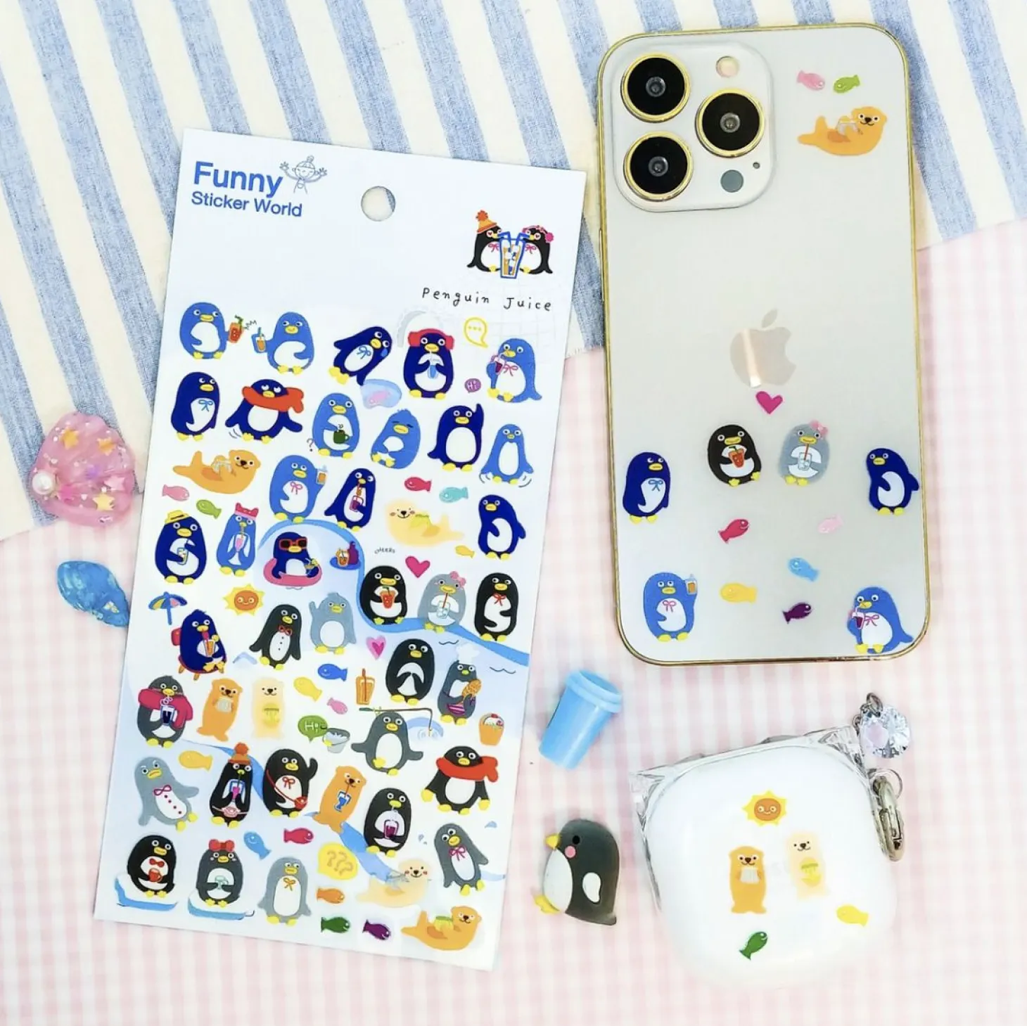 Penguin Juice Deco Sticker