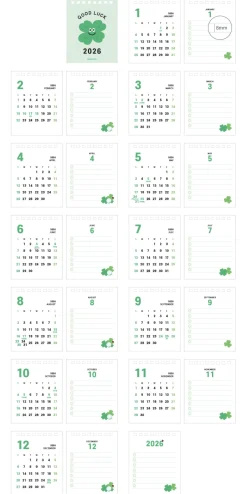 2026 Petit Lucky Year Desk Calendar