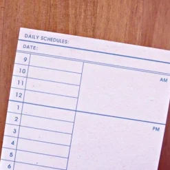Pink Daily Schedule Notepad