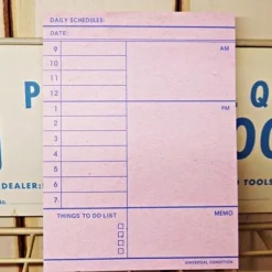 Pink Daily Schedule Notepad