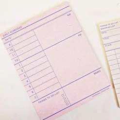 Pink Daily Schedule Notepad