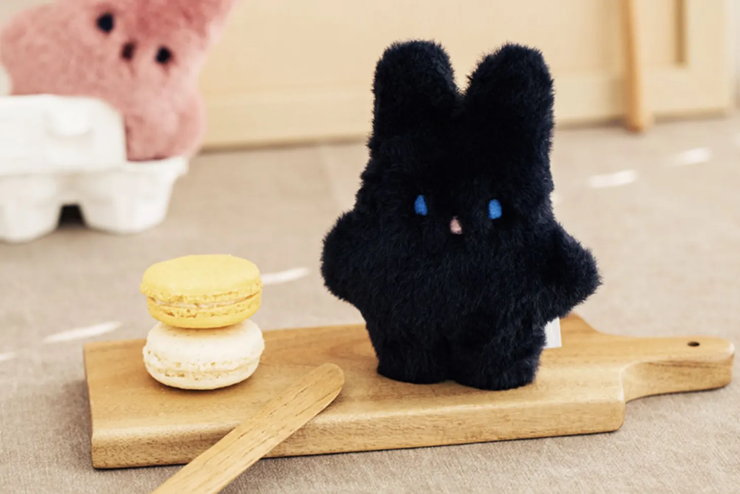 Piyo Bunny Fur Key Ring