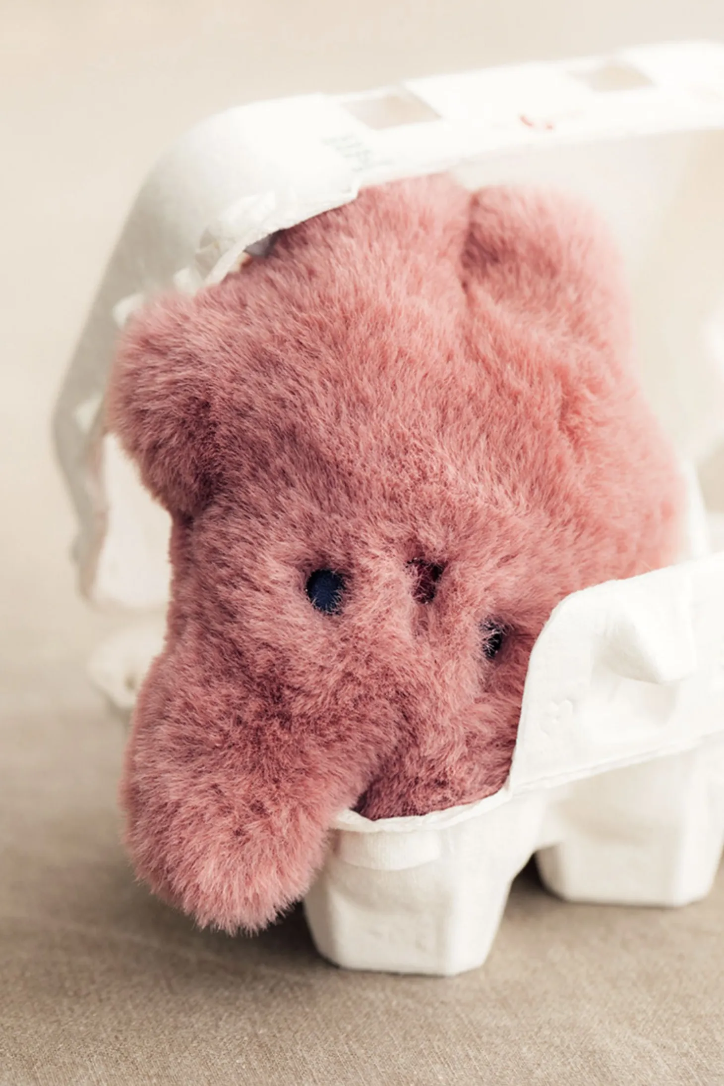 Piyo Bunny Fur Key Ring