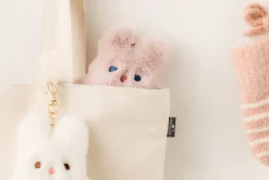 Piyo Bunny Fur Key Ring
