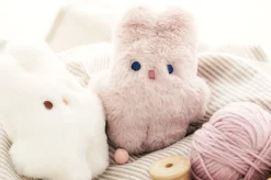 Piyo Bunny Fur Key Ring