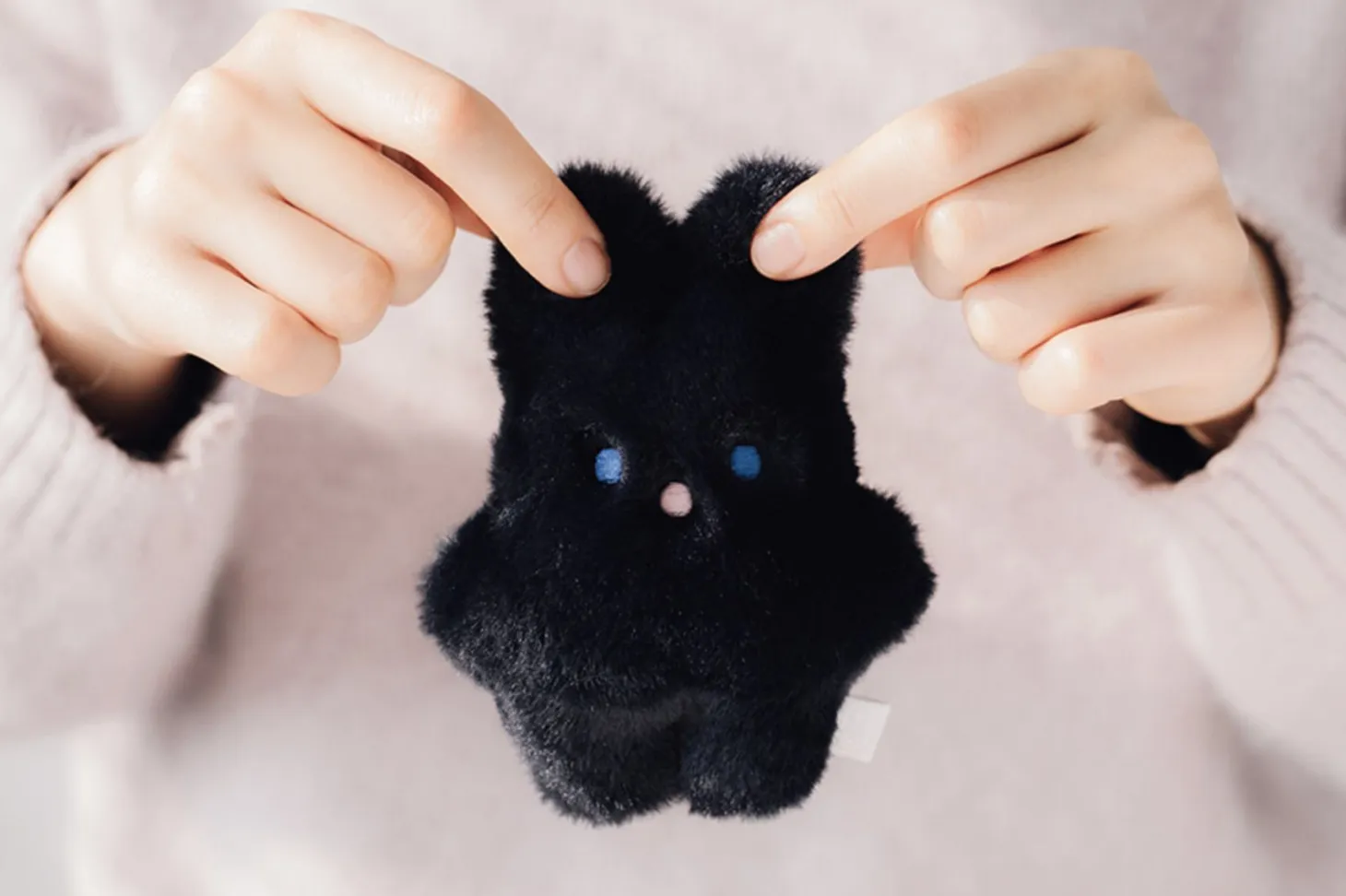 Piyo Bunny Fur Key Ring