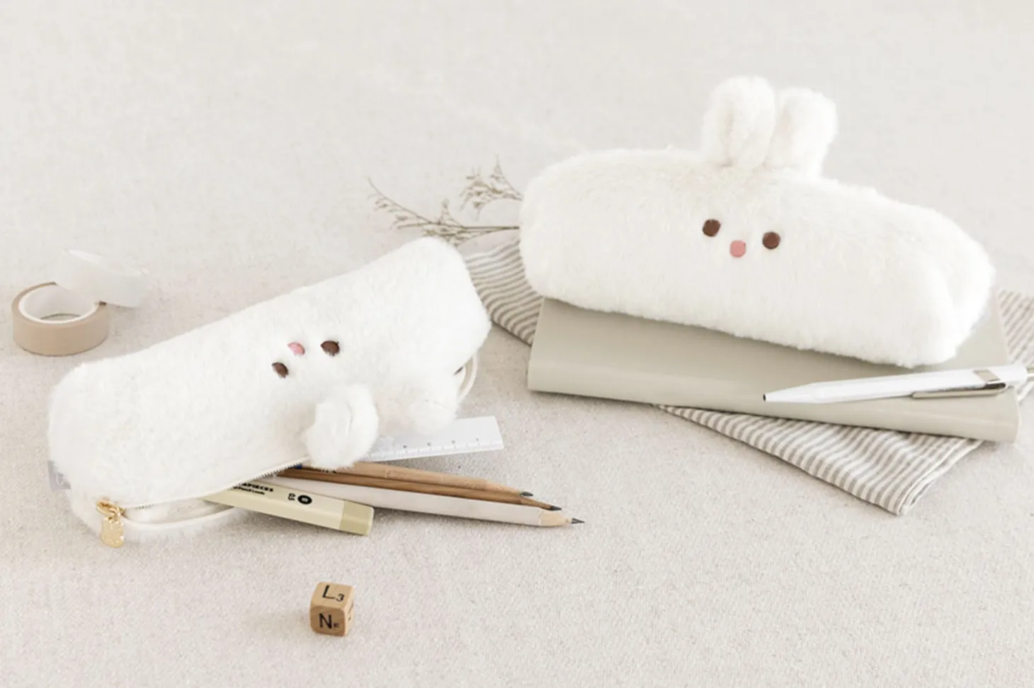 Piyo Bunny Fur Pen Pouch