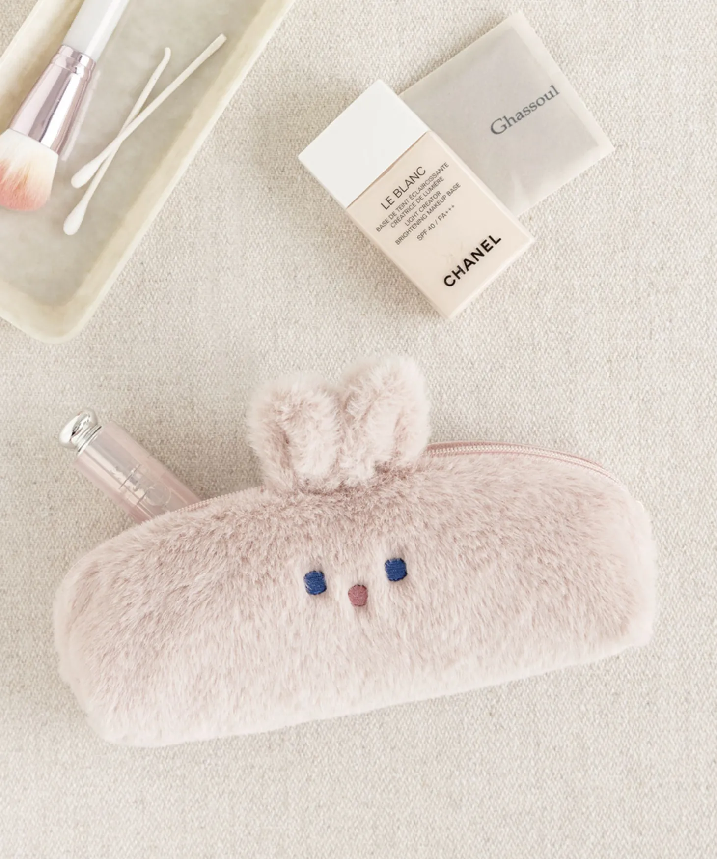 Piyo Bunny Fur Pen Pouch
