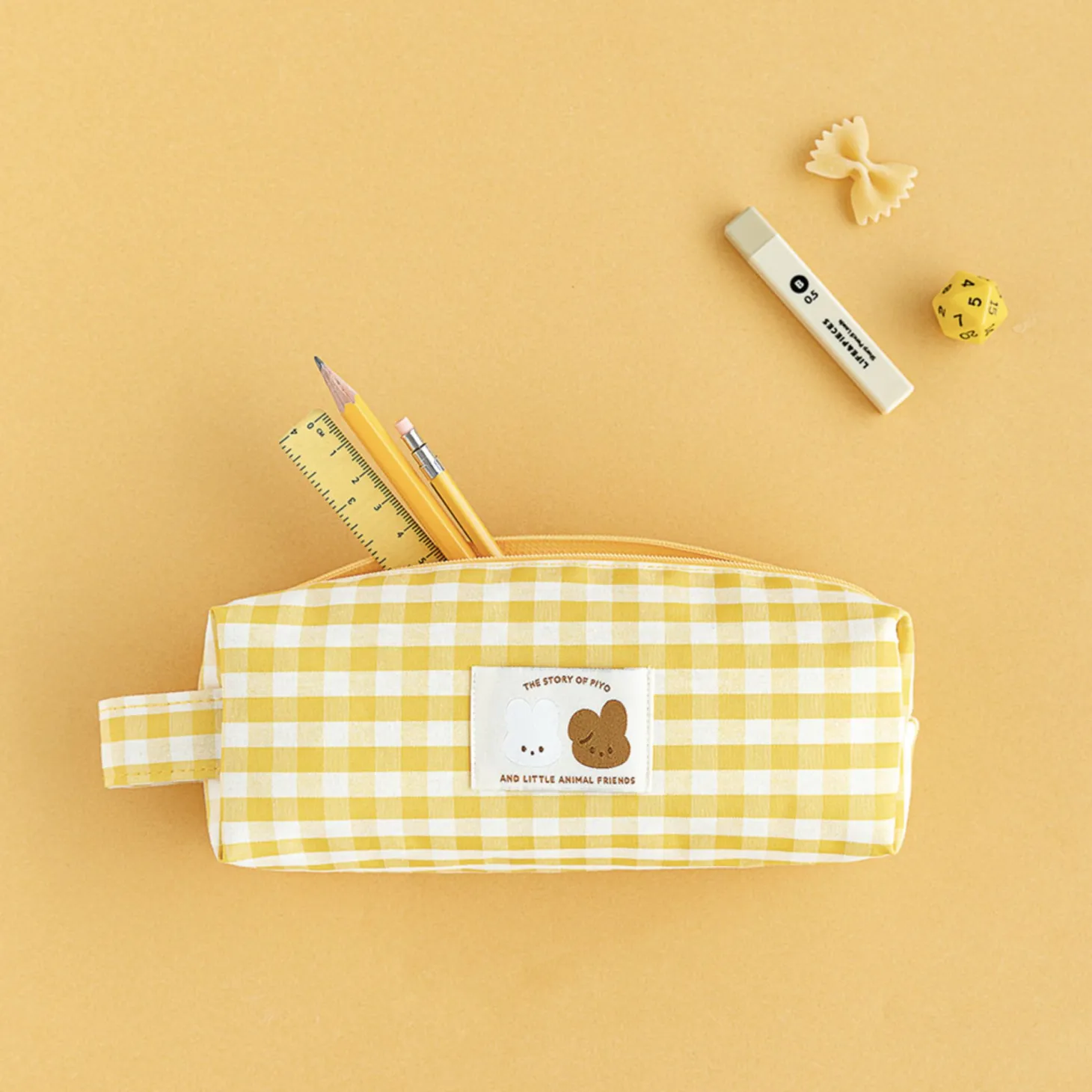 Piyo Check Pencil Pouch