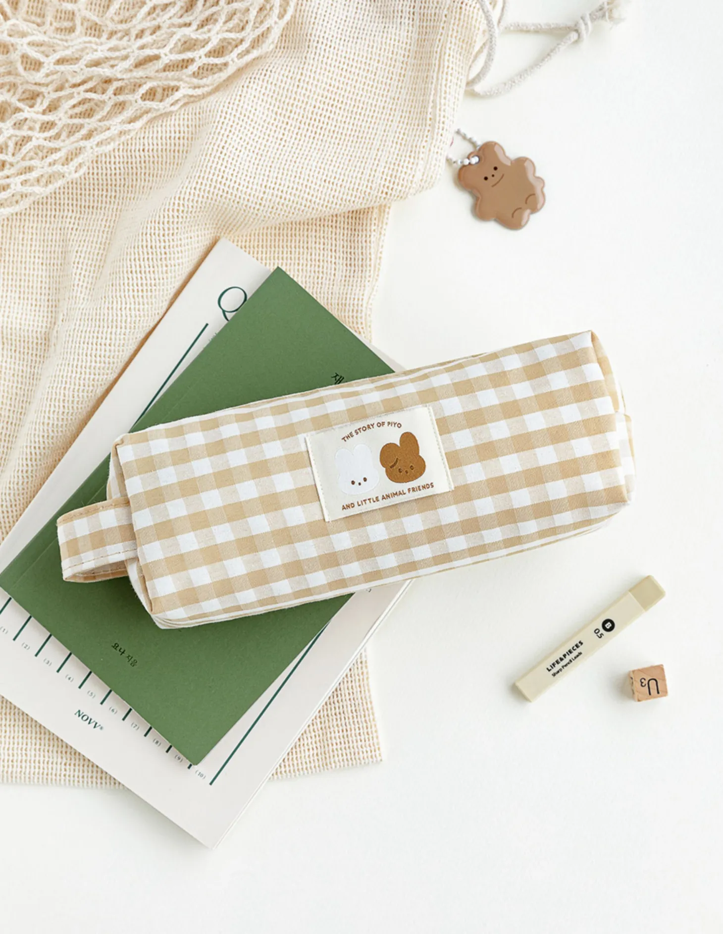 Piyo Check Pencil Pouch