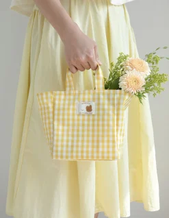 Piyo Check Tumbler Tote