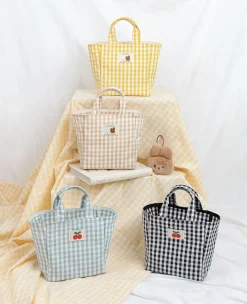 Piyo Check Tumbler Tote