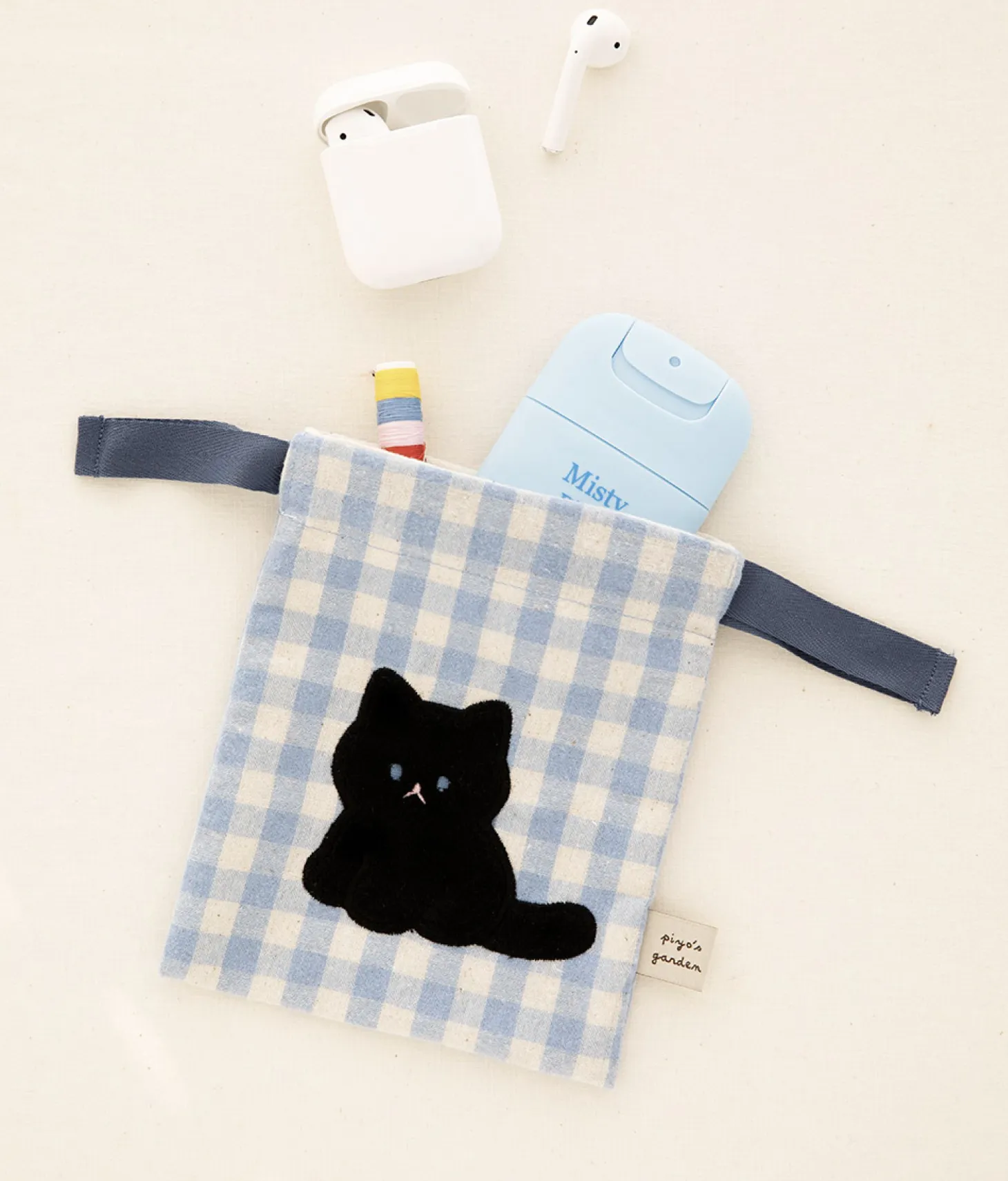 Piyo Drawstring Mini Pouch