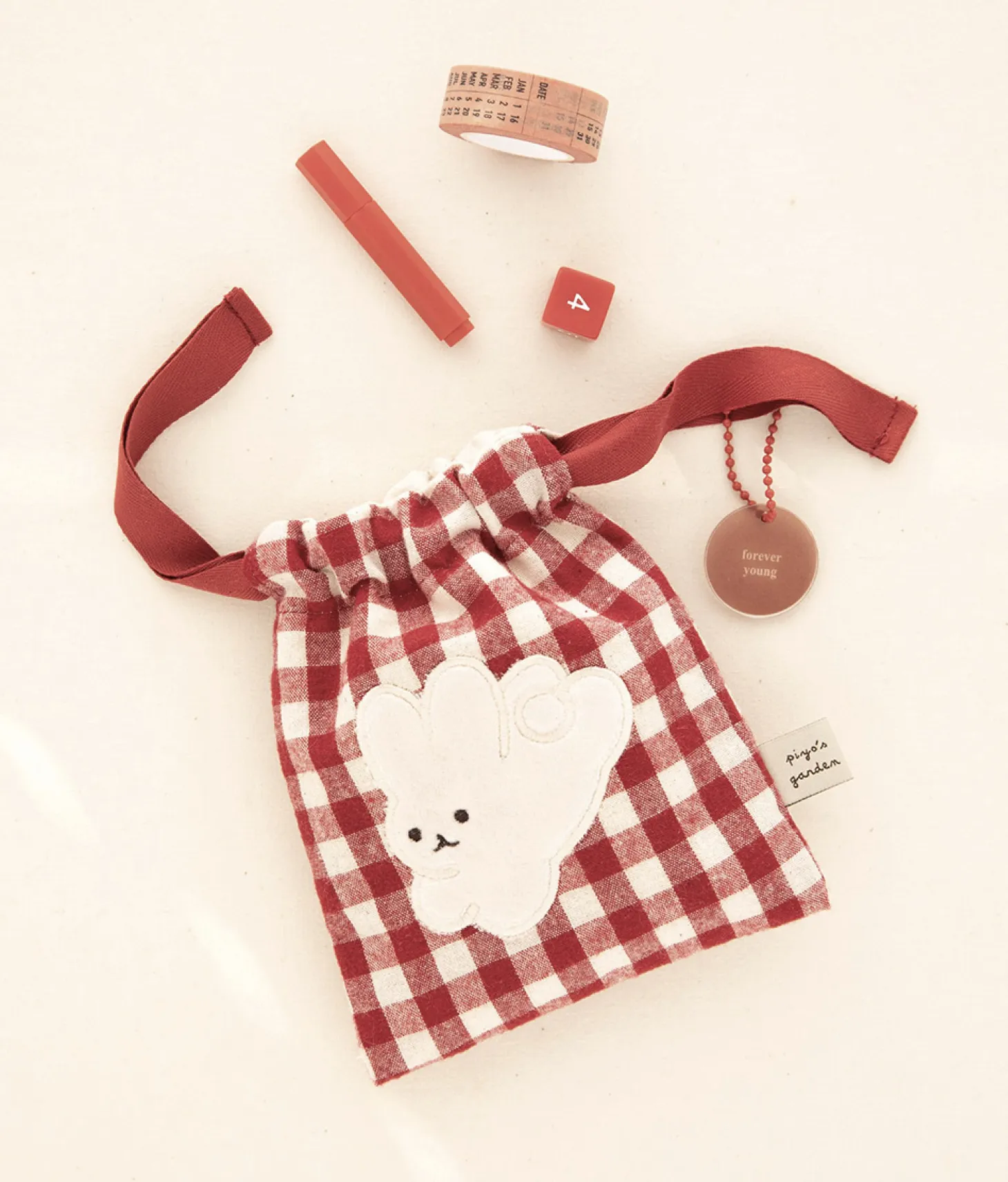 Piyo Drawstring Mini Pouch