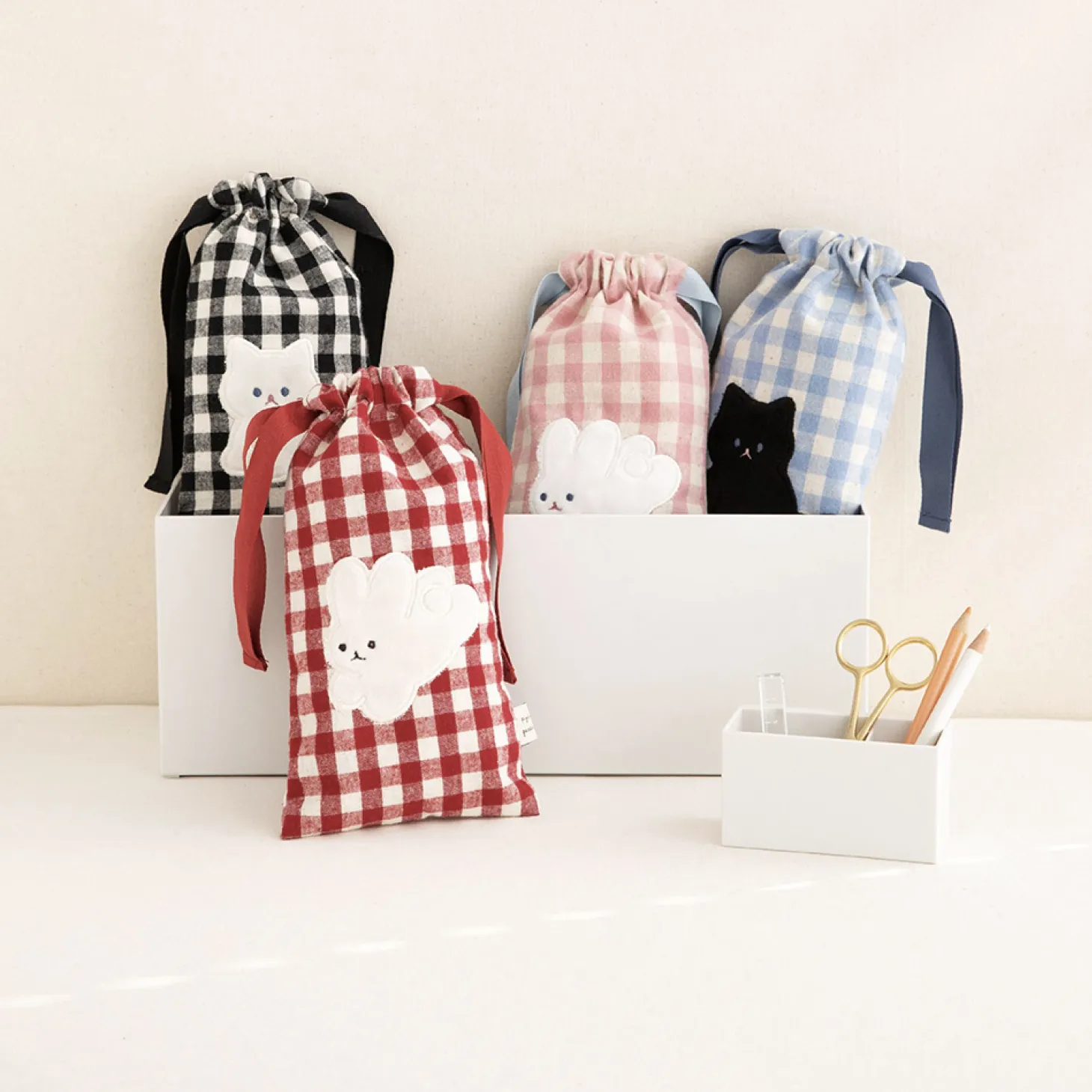 Piyo Drawstring Pencil Pouch