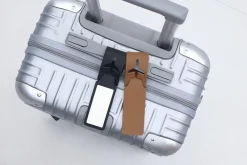 Plane Vegan Leather Luggage Tag
