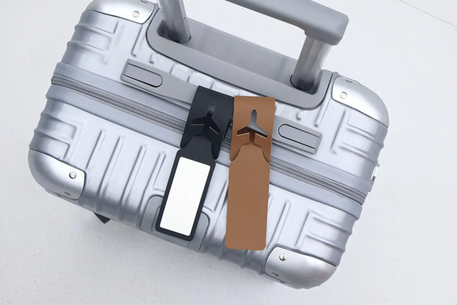 Plane Vegan Leather Luggage Tag
