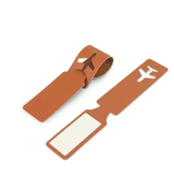 Plane Vegan Leather Luggage Tag
