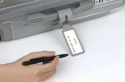 Plane Vegan Leather Luggage Tag